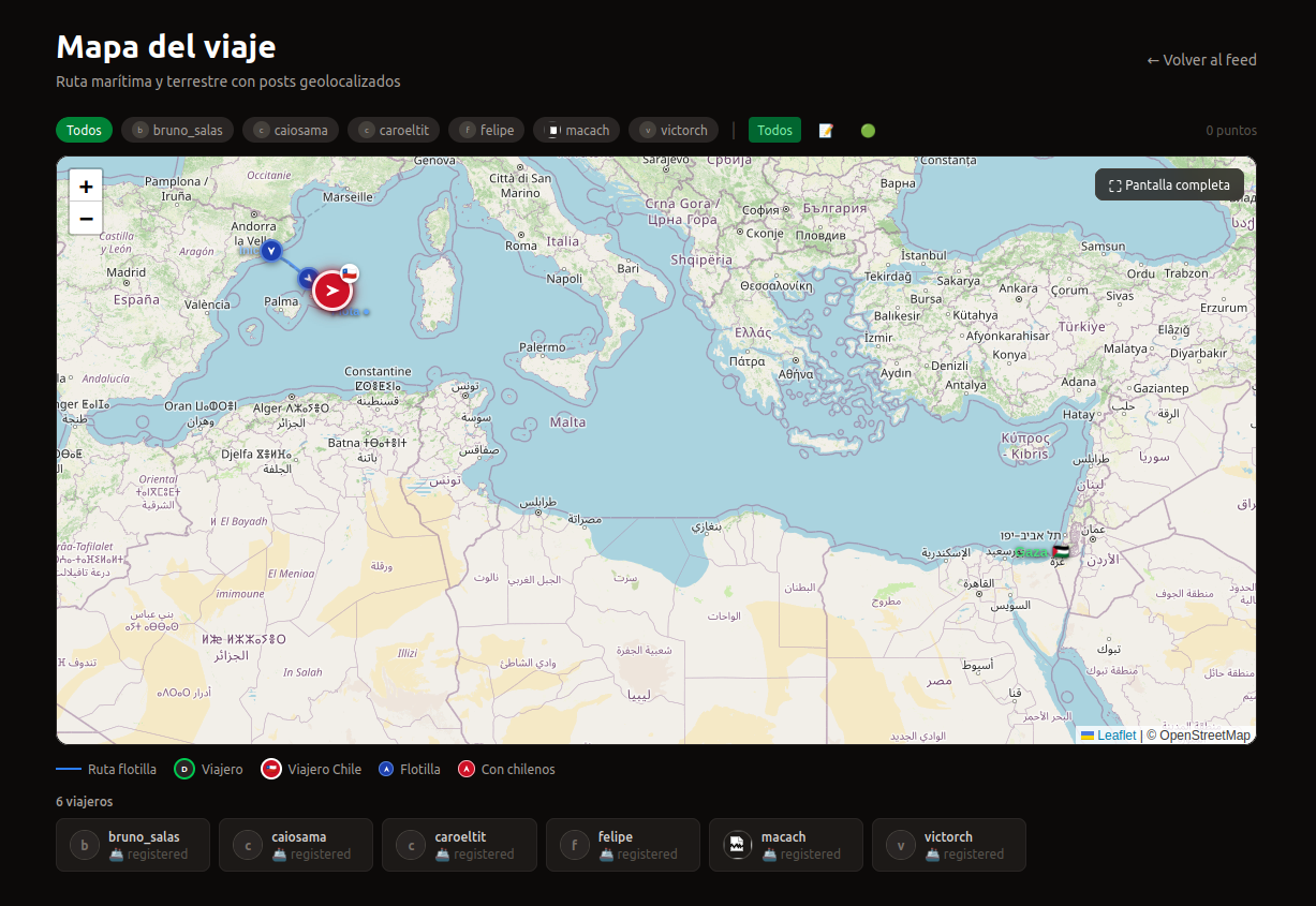Seguir una flotilla humanitaria en tiempo real: ciencia de datos al servicio de la solidaridad